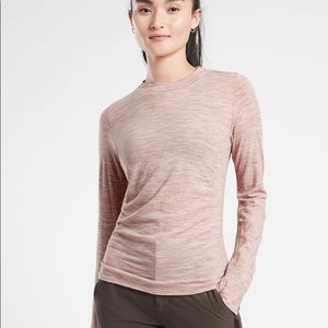 Athleta Foresthill Ascent Top pink heather size L